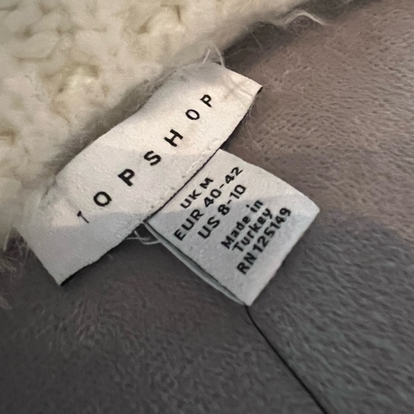 NWT Cream Topshop Sweater, Size 8-10 - Picture 5 of 5